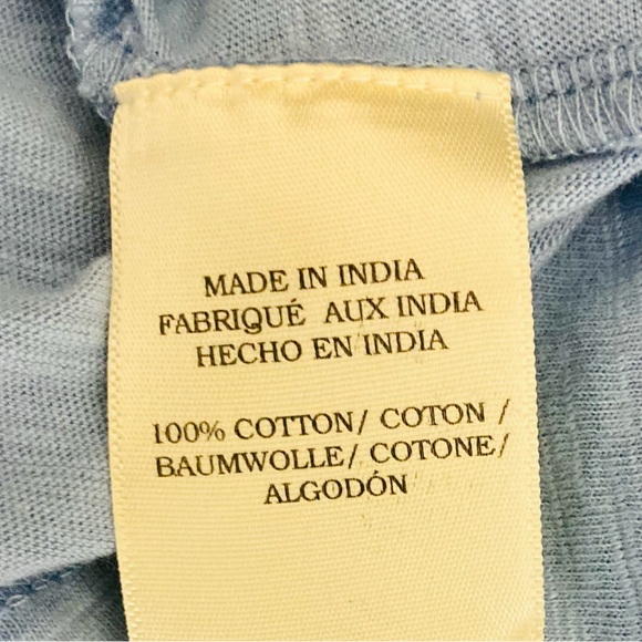 Anthropologie Porridge pale blue eyelet ruffled t-shirt. Size XL - Picture 4 of 4